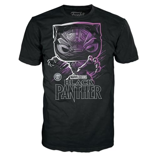 Funko Boxed Tee: Marvel - Black Panther - Small - (S) - T-Shirt - Kleidung - Geschenkidee - Kurzärmeliges Top Für Erwachsene Männer und Frauen - Offizielle Handelswaren - Movies Fans von Funko