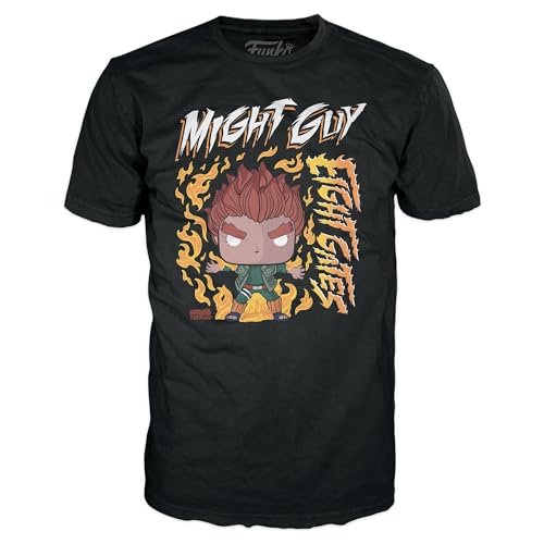 Funko Boxed Tee: Naruto - 8 Gates Guy - Medium - T-Shirt - Kleidung - Geschenkidee - Kurzärmeliges Top Für Erwachsene Männer und Frauen - Offizielle Handelswaren Fans von Funko