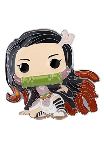 Funko Large Pop! Enamel Pin - Nezuko Kamado - Demon Slayer: Nezuko Kamado Emaille-Nadeln - Niedliche Brosche Zum Sammeln - Für Rucksäcke & Taschen - Geschenkidee - Offizielle Handelswaren von Funko