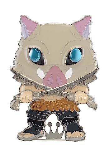 Funko Funko Large Pop! Enamel Pin - Inosuke Hashibira - Demon Slayer: INSUKE HASIBIRA Chase Group Emaille-Nadeln - Niedliche Brosche Zum Sammeln - Für Rucksäcke & Taschen - Geschenkidee - Anime Fans von Funko