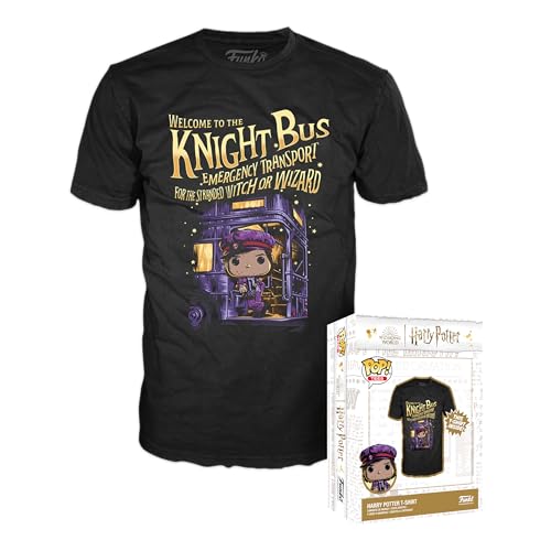 Funko Funko Boxed Tee: Harry Potter And The Prisoner Of Azkaban - Stan - Large - T-Shirt - Kleidung - Geschenkidee - Kurzärmeliges Top Für Erwachsene Männer Und Frauen - Offizielle Handelswaren von Funko