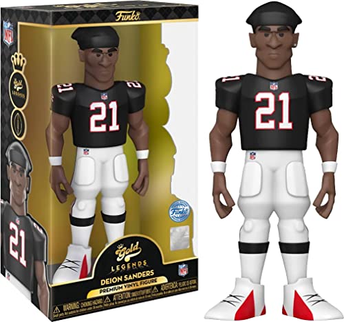 Funko Gold 12" NFL Legends: Falcons - Deion Sanders - 1/6 Quote Für Seltene Chase-Variantease - Sammelbare Vinyl-Actionfigur - Geschenkidee Zum Geburtstag - Offizielle Handelswaren und Display von Funko