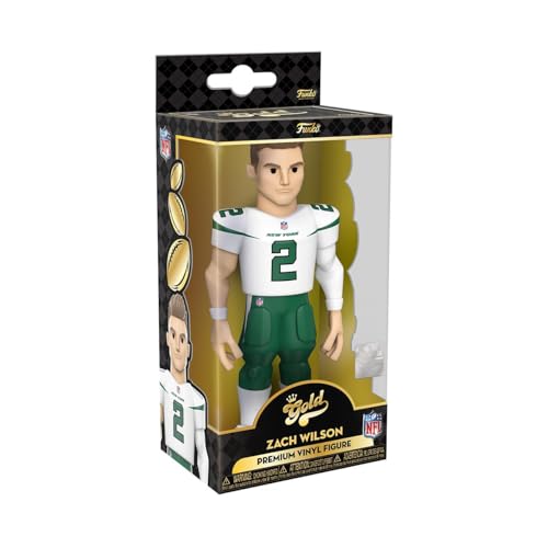 Funko Gold 5" NFL: NY Jets - Zach Wilson - 1/6 Quote Für Seltene Chase-Variantease - Sammelbare Vinyl-Actionfigur - Geschenkidee Zum Geburtstag - Offizielle Handelswaren - Für Ihre Sammlung von Funko