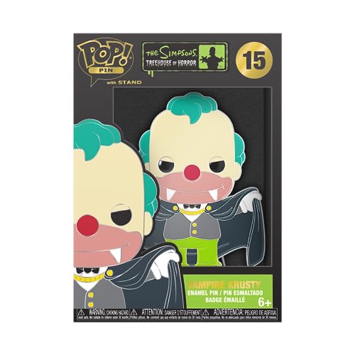 Funko Large Enamel Pin Horror: Simpsons - Krusty The Clown - Krusty - The Simpsons Emaille-Nadeln - Niedliche Brosche Zum Sammeln - Für Rucksäcke & Taschen - Geschenkidee - TV Fans Funko Large Enamel Pin Horror: Simpsons - Krusty The Clown - Krusty - The Simpsons Emaille-Nadeln - Niedliche Brosche Zum Sammeln - Für Rucksäcke & Taschen - Geschenkidee - TV Fans von Funko