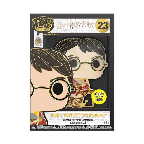 Funko Large Pop! Enamel Pin - Harry Potter POA 20th - Harry Potter On Broom- Emaille-Nadeln - Niedliche Brosche Zum Sammeln - Für Rucksäcke & Taschen - Geschenkidee - Harry Potter Fans von Funko