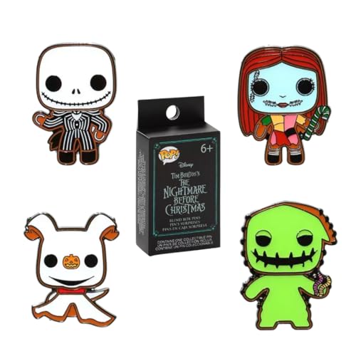 Funko Loungefly WD NBC FNK GINGERBREAD Blind Box Enamel Pins - Jack Skellington - The Nightmare Before Christmas - Niedliche Brosche Zum Sammeln - Für Rucksäcke & Taschen - Geschenkidee - Movies Fans Funko Loungefly WD NBC FNK GINGERBREAD Blind Box Enamel Pins - Jack Skellington - The Nightmare Before Christmas - Niedliche Brosche Zum Sammeln - Für Rucksäcke & Taschen - Geschenkidee - Movies Fans von Funko