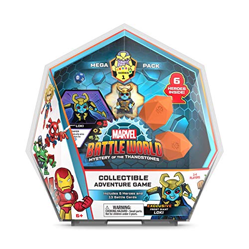 Funko Marvel Battleworld: Serie 1 Mystery of The Thanostones Mega Pack – Loki (enthält 5 Hero Collectables + 1 Exclusive + 13 Battle Cards) – ideal für Kinder ab 6 Jahren von Funko