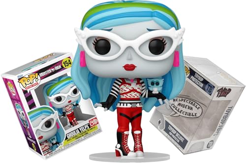 Funko Monster High - Ghoulia Yelps mit Brille und Eule + ToyBop Protector: Mattel Pop! Retro Toys Vinyl Figure (Bundled with Pro-Deluxe Pop-Protector Collector Case Box Gift Set) von Funko