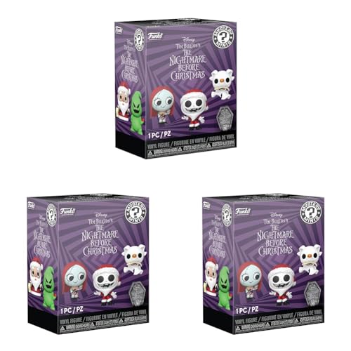 Funko Mystery Mini - Disney The Nightmare Before Christmas 30th - 1 of 12 to Collect - Styles Vary- Vinyl-Sammelfigur - Geschenkidee - Offizielle Handelswaren - Movies Fans und Display (Packung mit 3) von Funko