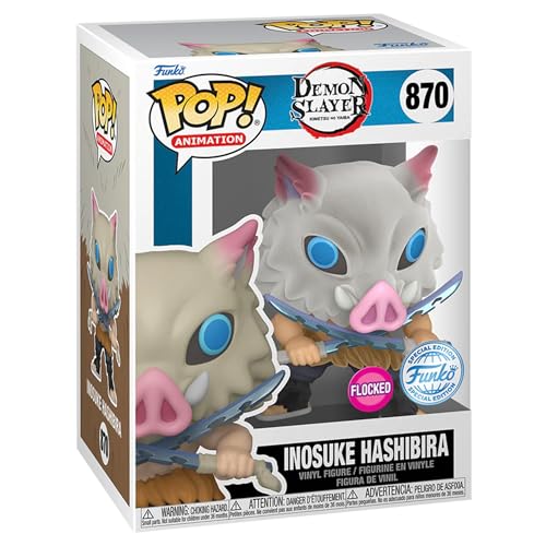 Funko POP! Animation - Demon Slayer - Inosuke - Beflockt- Vinyl-Sammelfigur - Geschenkidee - Offizielle Handelswaren - Spielzeug Für Kinder und Erwachsene - Anime Fans von Funko