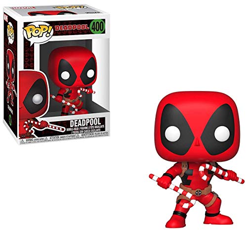 Funko POP! Bobble: Marvel: Holiday Deadpool mit Candy Canes - Vinyl-Sammelfigur - Geschenkidee - Offizielle Handelswaren - Spielzeug Für Kinder und Erwachsene - Comic Books Fans Funko POP! Bobble: Marvel: Holiday Deadpool mit Candy Canes - Vinyl-Sammelfigur - Geschenkidee - Offizielle Handelswaren - Spielzeug Für Kinder und Erwachsene - Comic Books Fans von Funko