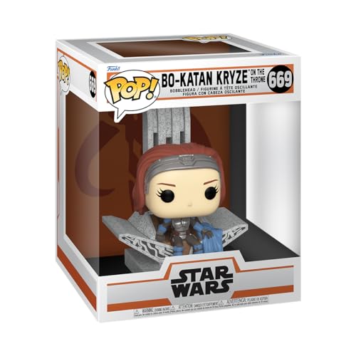 Funko Pop! Deluxe: Star Wars: The Mandalorian S9 - BO-Katan - BO Katan mit Throne, 10-inch - Vinyl-Sammelfigur - Geschenkidee - Offizielle Handelswaren - Spielzeug Für Kinder und Erwachsene - TV Fans von Funko