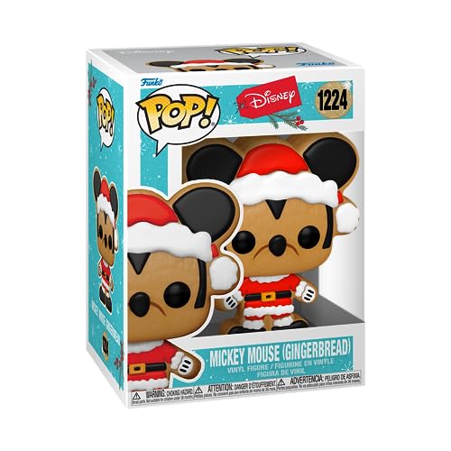 Funko Pop! Disney: Holiday - Santa Mickey Mouse - Lebkuchen - Vinyl-Sammelfigur - Geschenkidee - Offizielle Handelswaren - Spielzeug Für Kinder und Erwachsene - Modellfigur Für Sammler und Display von Funko