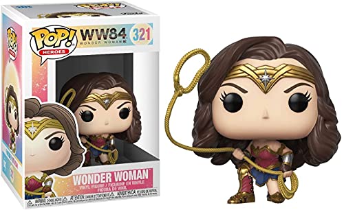 Funko POP! Heroes: WW 1984- Wonder Woman mit Lasso - Metallisch - Wonder Woman 1984 - Vinyl-Sammelfigur - Geschenkidee - Offizielle Handelswaren - Spielzeug Für Kinder und Erwachsene - Movies Fans von Funko