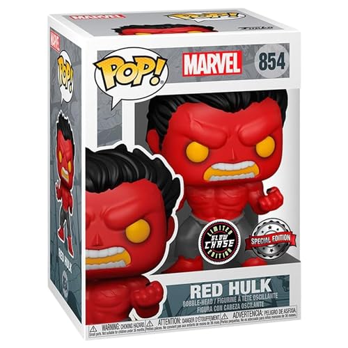 Funko POP! Marvel Red Hulk Vinyl-Figur - Special Edition Exclusive #854 Mulitcolor (Chase - Glow) von Funko