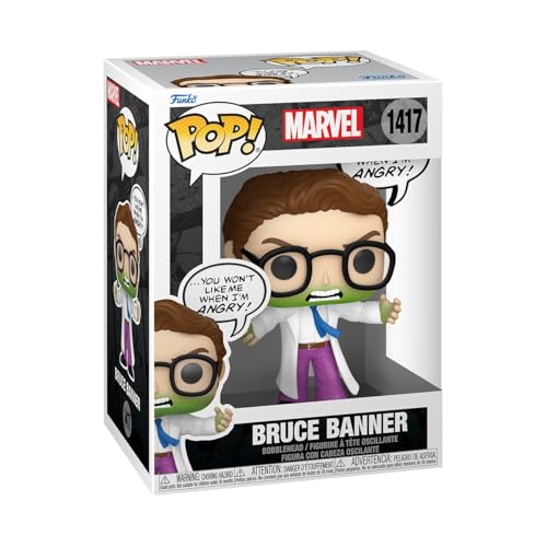 Funko POP! Marvel: Bruce Banner - Hulk - (Don't Make Me Angry) - Marvel Comics- Vinyl-Sammelfigur - Geschenkidee - Offizielle Handelswaren - Spielzeug Für Kinder und Erwachsene von Funko