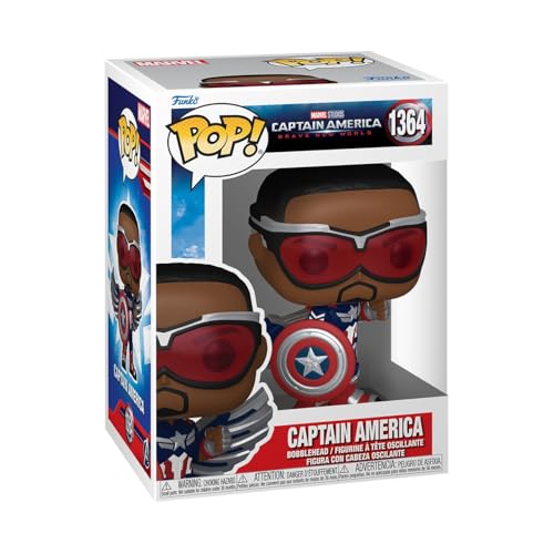 Funko POP! Marvel: Captain America: Brave New World - Captain America - Vinyl-Sammelfigur - Geschenkidee - Offizielle Handelswaren - Spielzeug Für Kinder und Erwachsene - Movies Fans von Funko
