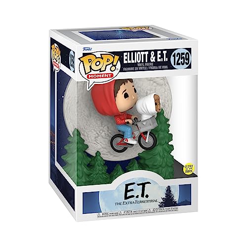 Funko Pop! Moment: ET - Elliott - Elliot and ET Flying - Leuchtet Im Dunkeln - E.T. The Extra Terrestrial - Vinyl-Sammelfigur - Geschenkidee - Offizielle Handelswaren - Movies Fans von Funko