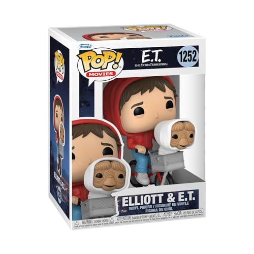 Funko Pop! Movies: ET - Elliott - Elliot mit ET in Bike Basket - E.T. The Extra Terrestrial - Vinyl-Sammelfigur - Geschenkidee - Offizielle Handelswaren - Spielzeug Für Kinder und Erwachsene von Funko