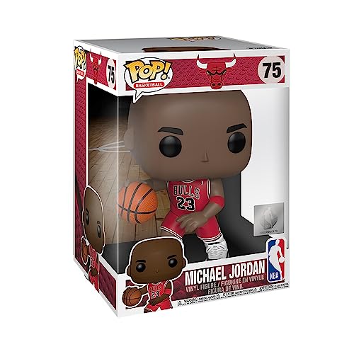 Funko Pop! NBA: Bulls - 10" Michael Jordan - (Red Jersey) - Vinyl-Sammelfigur - Geschenkidee - Offizielle Handelswaren - Spielzeug Für Kinder und Erwachsene - Sports Fans - Modellfigur Für Sammler von Funko
