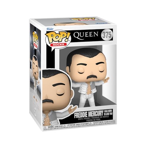 Funko POP! Rocks: Queen - Freddie Mercury - (I was Born to Love You) - Sammelfigur aus Vinyl - Offizielle Merchandise - Spielzeug für Kinder & Erwachsene - Musikfans von Funko