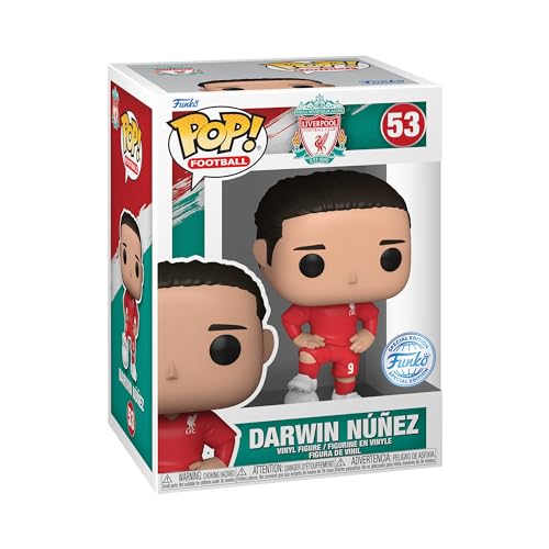 Funko POP! Soccer: Liverpool FC - Darwin Nunez - Vinyl-Sammelfigur - Geschenkidee - Offizielle Handelswaren - Spielzeug Für Kinder Und Erwachsene - Sports Fans - Modellfigur Für Sammler Und Display von Funko