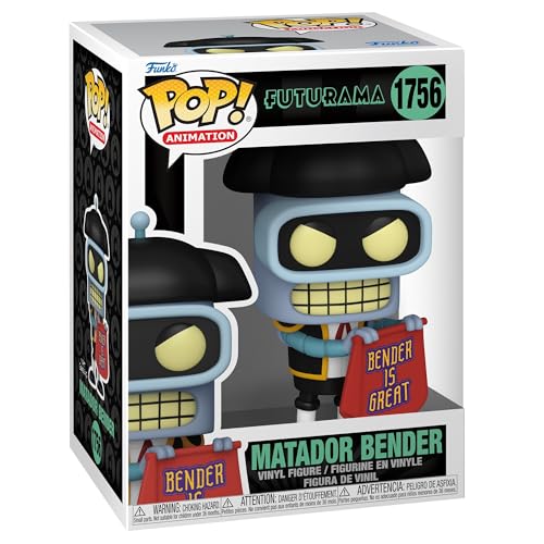 Funko POP! TV: Futurama - Bender - (Matador) - Vinyl-Sammelfigur - Geschenkidee - Offizielle Handelswaren - Spielzeug Für Kinder und Erwachsene - TV Fans - Modellfigur Für Sammler und Display von Funko