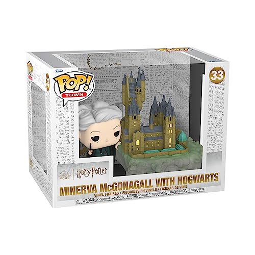 Funko Pop! Town: HP Co0th - Minerva McGonagall mit Hogwarts - Harry Potter - Vinyl-Sammelfigur - Geschenkidee - Offizielle Handelswaren - Spielzeug Für Kinder und Erwachsene - Movies Fans von Funko