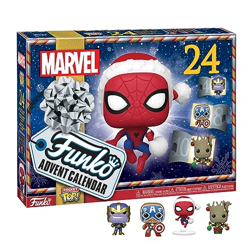 Funko Advent Calendar: Marvel Holiday - Groot - Marvel Comics - 24 Tage der Überraschung - Vinyl-Minifigur Zum Sammelns - Mystery Box - Geschenkidee - Feiertage zu Weihnachten von Funko