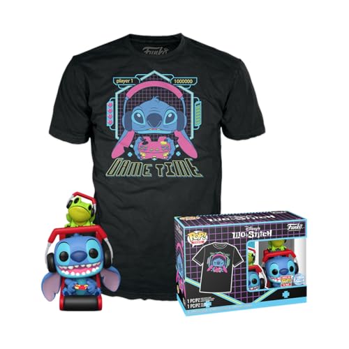 Funko POP! & Tee: L & S-Gmr Stitch with Frog - S - Lilo and Stitch - T-Shirt - Kleidung mit Vinyl-Sammelfigur - Geschenkidee - Spielzeug und Kurzärmeliges Top Für Erwachsene Männer Funko POP! & Tee: L & S-Gmr Stitch with Frog - S - Lilo and Stitch - T-Shirt - Kleidung mit Vinyl-Sammelfigur - Geschenkidee - Spielzeug und Kurzärmeliges Top Für Erwachsene Männer von Funko