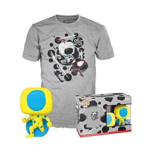 Funko POP! & Tee: Spider-Man: Across The Spider-Verse - Blacklight - Glow In The Dark - Medium - Nan - T-Shirt - Clothes with Collectable Vinyl Figure - Gift Idea - Toys and Short Sleeve Top Men von Funko