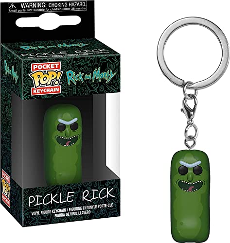 Funko Pocket POP! Keychain: Rick & Morty: Pickle Rick Morty, Multi - Rick And Morty - Vinyl-Minifigur Zum Sammeln Neuartiger Schlüsselanhänger - Strumpffüller - Geschenkidee - Offizielle Handelswaren von Funko