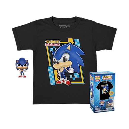 Funko Pocket POP! & Tee: Sonic - Für Kinder - Beflockt XL - Sonic The Hedgehog - T-Shirt - Kleidung Mit Vinyl-Minifigur Zum Sammeln - Geschenkidee - Spielzeug Und Kurzärmeliges Top Für Erwachsene Funko Pocket POP! & Tee: Sonic - Für Kinder - Beflockt XL - Sonic The Hedgehog - T-Shirt - Kleidung Mit Vinyl-Minifigur Zum Sammeln - Geschenkidee - Spielzeug Und Kurzärmeliges Top Für Erwachsene von Funko