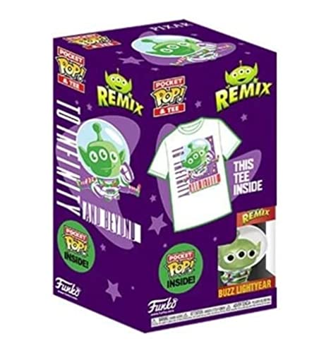 Funko Pocket Pop! & Tee: Disney - Alien Buzz Lightyear - Für Kinder - Large - (L) - Disney: Toy Story - T-Shirt - Kleidung mit Vinyl-Minifigur Zum Sammeln - Geschenkidee Für Erwachsene Männer von Funko