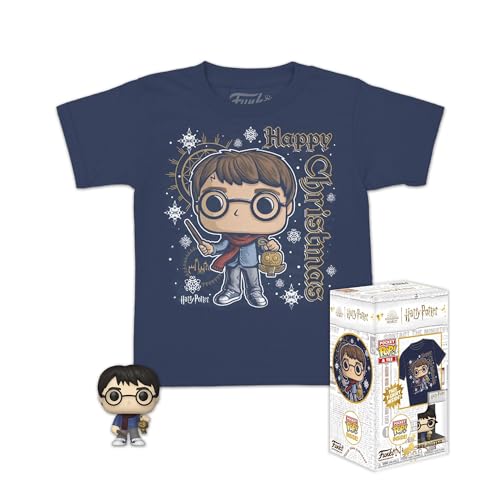 Funko Pocket Pop! & Tee: Harry Potter - Holiday Harry - Für Kinder - Medium - T-Shirt - Kleidung mit Vinyl-Minifigur Zum Sammeln - Geschenkidee - Spielzeug und Kurzärmeliges Top Für Erwachsene Funko Pocket Pop! & Tee: Harry Potter - Holiday Harry - Für Kinder - Medium - T-Shirt - Kleidung mit Vinyl-Minifigur Zum Sammeln - Geschenkidee - Spielzeug und Kurzärmeliges Top Für Erwachsene von Funko