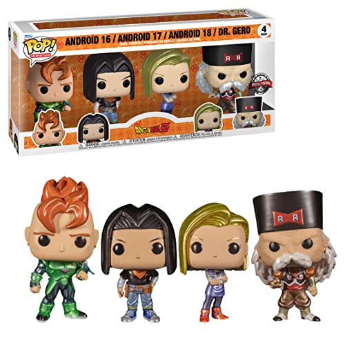 Funko Pop! Animation: Dragon Ball Z - Android 16-4PK - Vinyl-Sammelfigur - Geschenkidee - Offizielle Handelswaren - Spielzeug Für Kinder und Erwachsene - Anime Fans - Modellfigur Für Sammler Funko Pop! Animation: Dragon Ball Z - Android 16-4PK - Vinyl-Sammelfigur - Geschenkidee - Offizielle Handelswaren - Spielzeug Für Kinder und Erwachsene - Anime Fans - Modellfigur Für Sammler von Funko