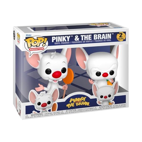 Funko Pop! Animation: Pinky - (Pinky & The Brain) & The Brain 2 Pack - Animaniacs - Vinyl-Sammelfigur - Geschenkidee - Offizielle Handelswaren - Spielzeug Für Kinder und Erwachsene von Funko
