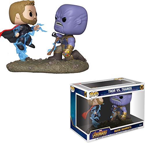 Funko Pop! Bobble 2-Pack: Marvel: Movie Moments: Thor Vs Thanos - Avengers Infinity War - Vinyl-Sammelfigur - Geschenkidee - Offizielle Handelswaren - Spielzeug Für Kinder und Erwachsene von Funko