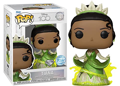 Funko Pop! Disney: Disney 100- Princess Tiana - Diamant-Glitzer - D100 - Disney - Vinyl-Sammelfigur - Geschenkidee - Offizielle Handelswaren - Spielzeug Für Kinder und Erwachsene - Movies Fans von Funko