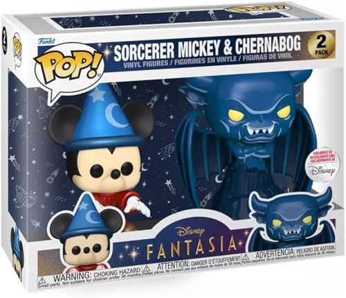Funko Pop! Disney: Fantasia - Zauberer Mickey & Chernabog (Metallic Edition) 2er Pack von Funko