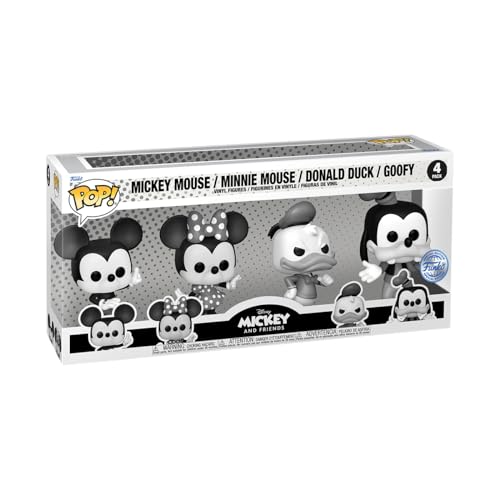 Funko Pop! Disney: Mickey und Seine Freunde – Schwarz-Weiß-Vinyl-Figur, 4er-Pack Funko Pop! Disney: Mickey und Seine Freunde – Schwarz-Weiß-Vinyl-Figur, 4er-Pack von Funko