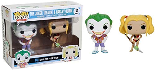 POP Funko FK14238 Heroes The Joker [Beach] & Harley Quinn 2er Pack von POP
