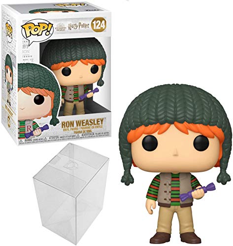Funko Pop! Movies: Harry Potter Holiday - Ron Weasley Bundle with 1 PopShield Pop Box Protector von Funko
