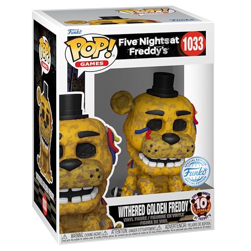 Funko Pop! Games: Five Nights at Golden Freddy's (FNAF) - Withered Gldn Frdy - Five Nights at Freddy's - Vinyl-Sammelfigur - Geschenkidee - Offizielle Handelswaren - Video Games Fans von Funko