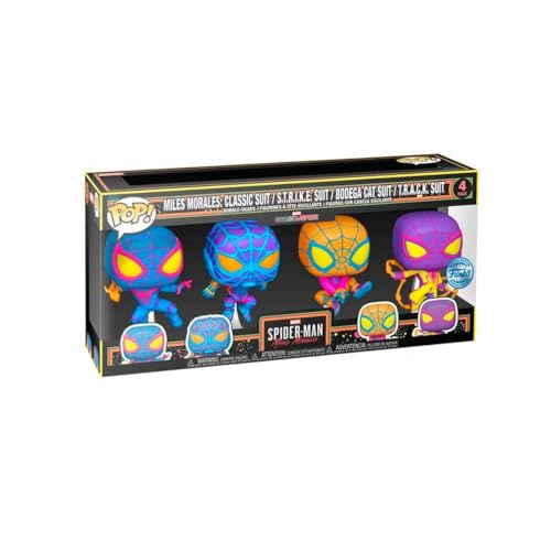 Funko Pop! Games: Miles Morales - 4 Pack - Schwarzlicht - Miles Morales Game- Vinyl-Sammelfigur - Geschenkidee - Offizielle Handelswaren - Spielzeug Für Kinder und Erwachsene - Games Fans Funko Pop! Games: Miles Morales - 4 Pack - Schwarzlicht - Miles Morales Game- Vinyl-Sammelfigur - Geschenkidee - Offizielle Handelswaren - Spielzeug Für Kinder und Erwachsene - Games Fans von Funko