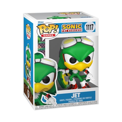 Funko Pop! Games: Sonic - Jet The Hawk mit Board - Sonic The Hedgehog - Vinyl-Sammelfigur - Geschenkidee - Offizielle Handelswaren - Spielzeug Für Kinder und Erwachsene - Video Games Fans von Funko