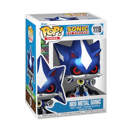 Funko Pop! Games: Sonic - Neo Metal Sonic - Metallisch - Sonic The Hedgehog - Vinyl-Sammelfigur - Geschenkidee - Offizielle Handelswaren - Spielzeug Für Kinder und Erwachsene - Video Games Fans von Funko