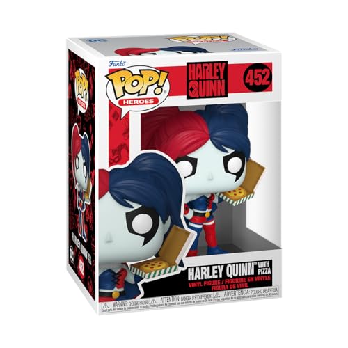 Funko Pop! Heroes: DC - Harley Quinn mit Pizza - Vinyl-Sammelfigur - Geschenkidee - Offizielle Handelswaren - Spielzeug Für Kinder und Erwachsene - Comic Books Fans - Modellfigur Für Sammler von Funko