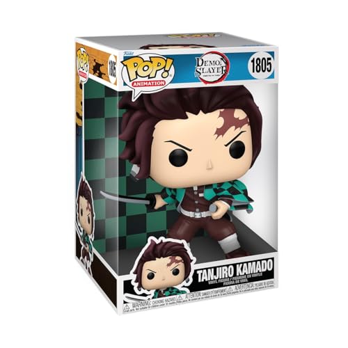 Funko Pop! Jumbo: Demon Slayer - Tanjiro- Vinyl-Sammelfigur - Geschenkidee - Offizielle Handelswaren - Spielzeug Für Kinder und Erwachsene - Anime Fans - Modellfigur Für Sammler und Display von Funko
