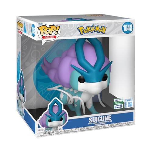 Funko Pop Jumbo: Suicune - Amazon Exclusive - Pokemon - 2025 WonderCon Comic Con - Sammelfigur aus Vinyl - Geschenkidee - Offizieller Merchandise-Artikel - Spielzeug für Kinder & Erwachsene - Cartoon von Funko